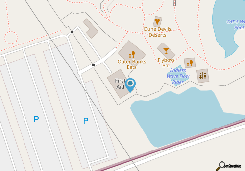 H2OBX Waterpark map location