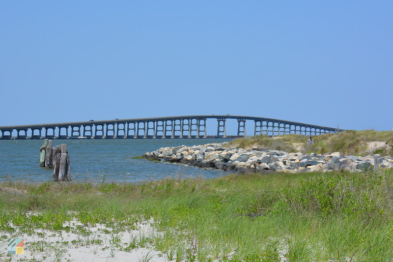 Herbert C. Bonner Bridge from the Northern tip of Hatteras Island