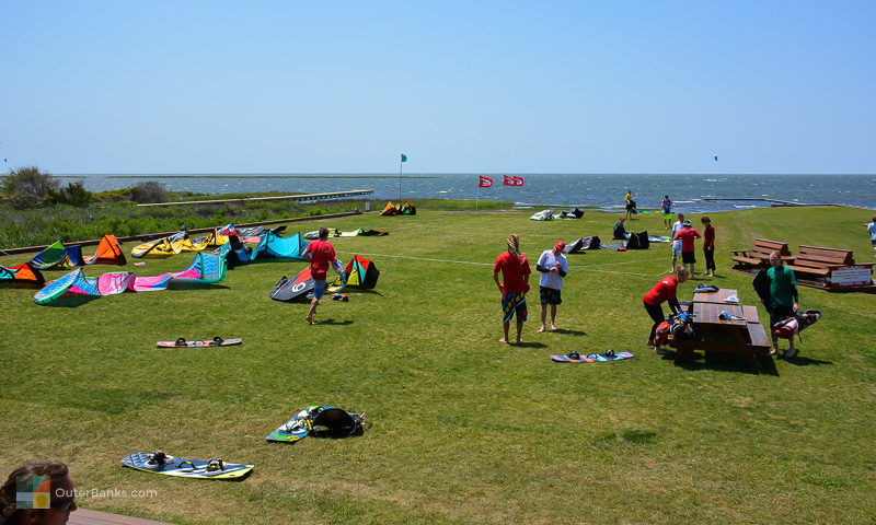 A typical mid-week afternoon on the lawn at Real Watersports