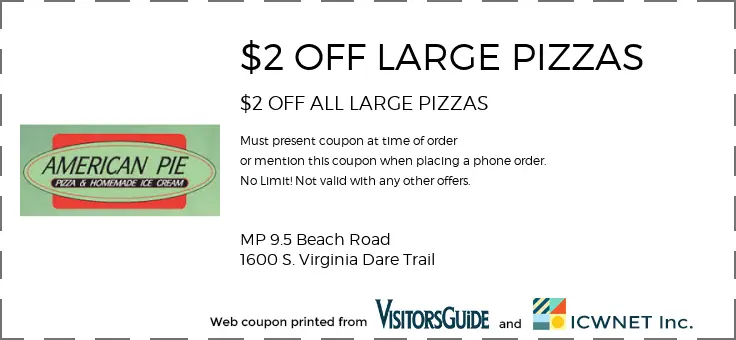 American pie pizza coupons