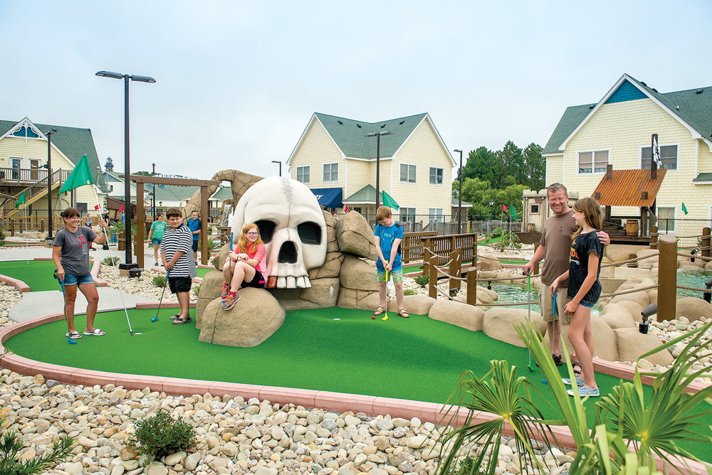 Mini golf at Pirates Island at Corolla Light Town Center