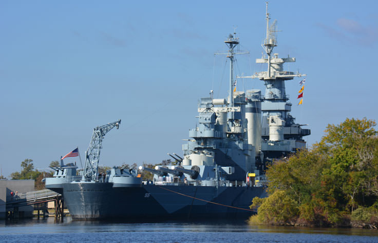 USS North Carolina in Wilmington, NC