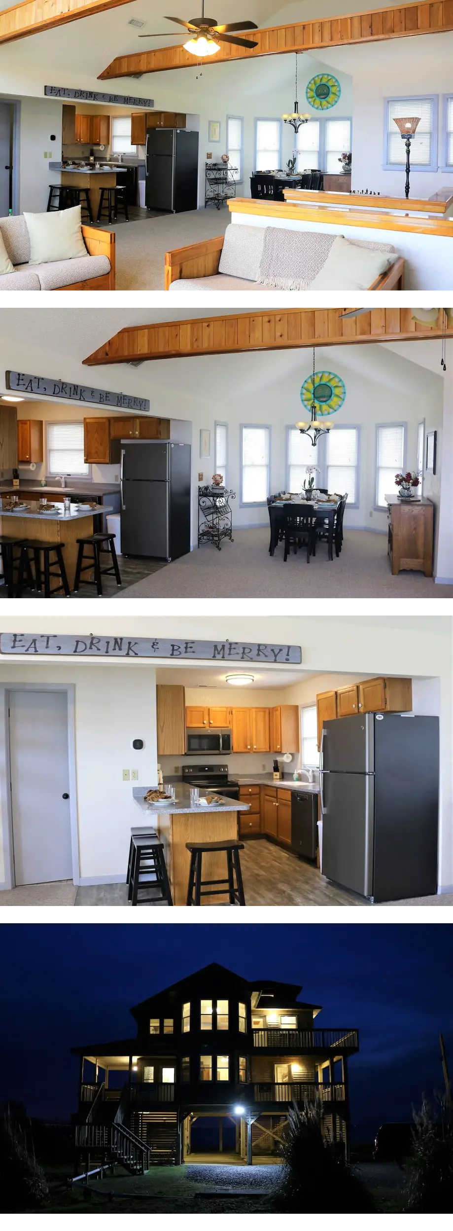 Sound Front Cottage with spectacular Sunset Views, Short walk to the beach