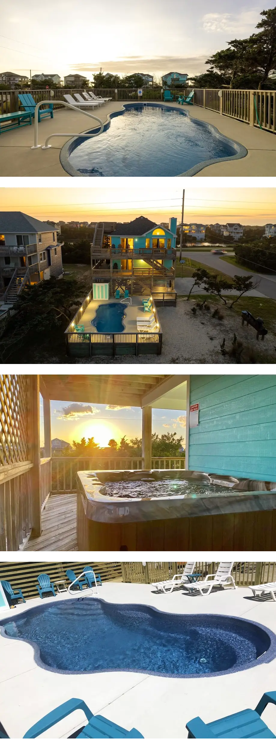 Semi-Oceanfront water views Private Heated now open