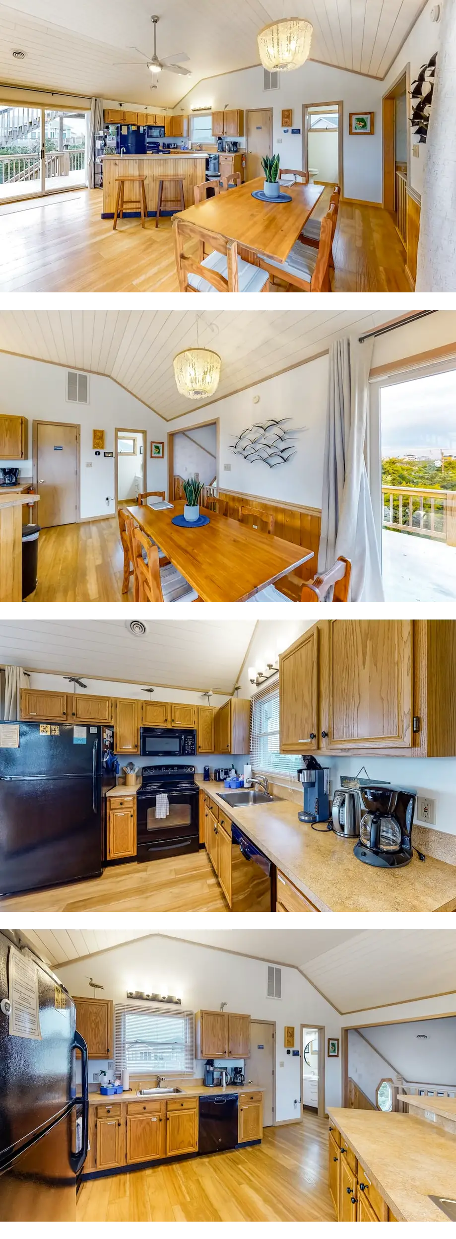 Dog-friendly home with water view, five decks, central AC & pool access
