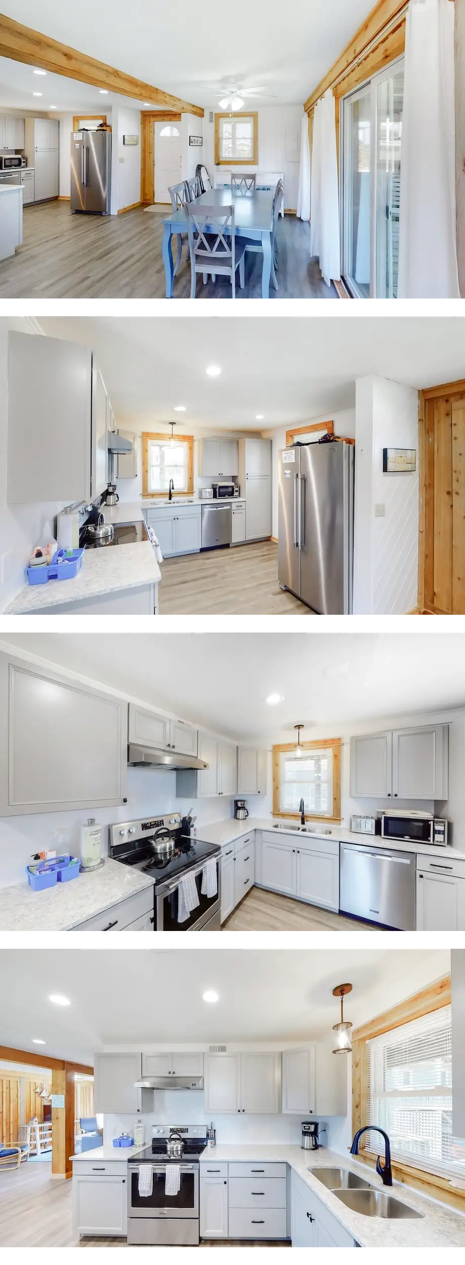 Dog-friendly home steps from beach with yard, multiple decks, and arcade game