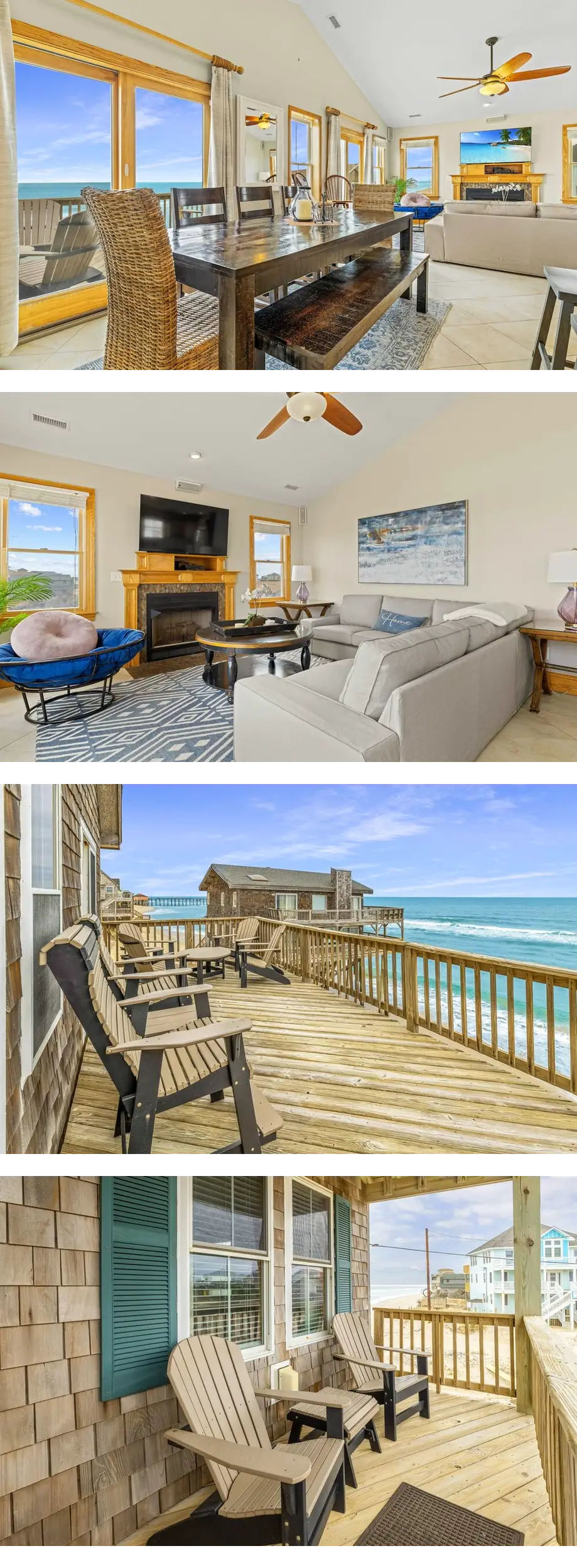 Oceanfront OBX Getaway with Hot Tub • Game Room • Epic Views • backyard Beach!