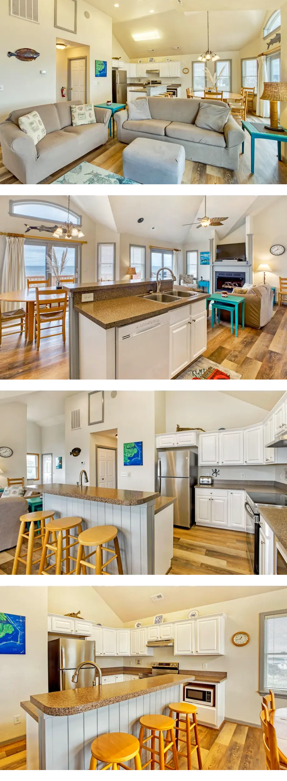 Dog-friendly, sound-front home with 2 sundecks, fireplace, & private hot tub