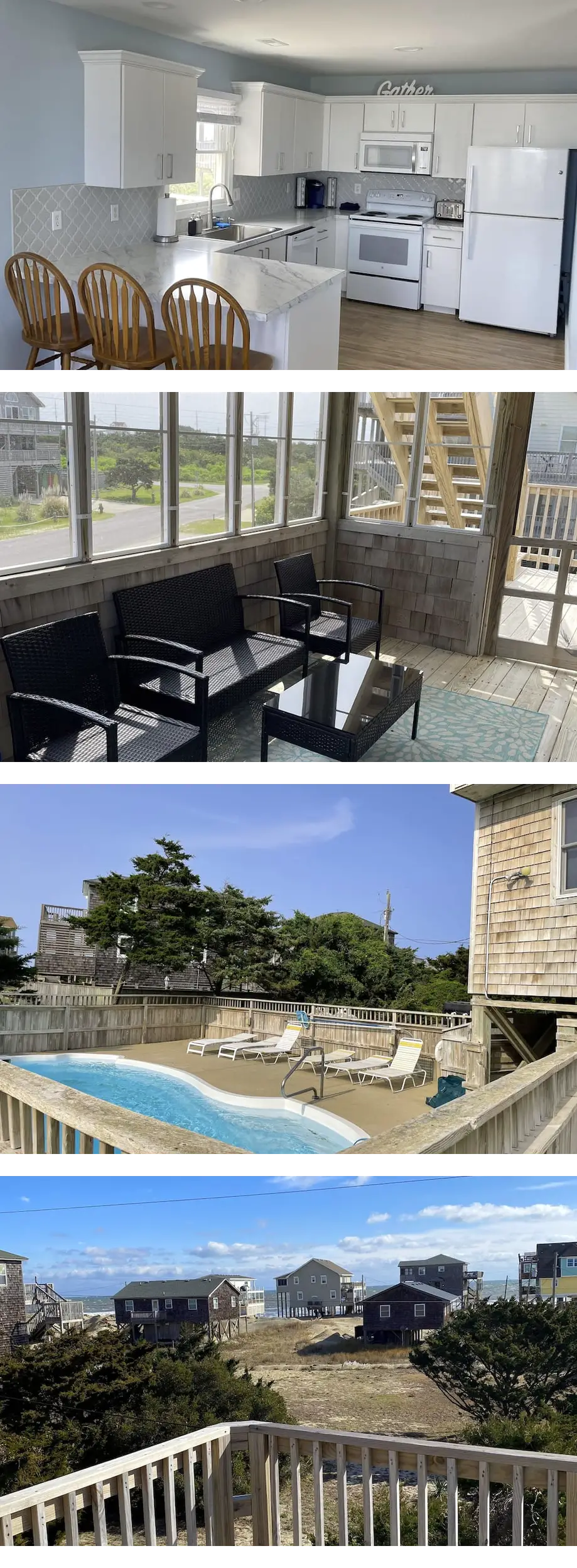 Oceanview Home Private Heated Pool & Hot Tub Steps to Beach Hatteras Island OBX